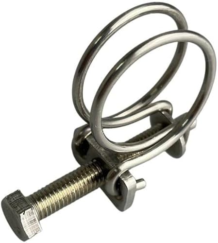 1 morsetto a doppio filo in acciaio inox per tubo di stagno 38 – 44 mm - Honorern