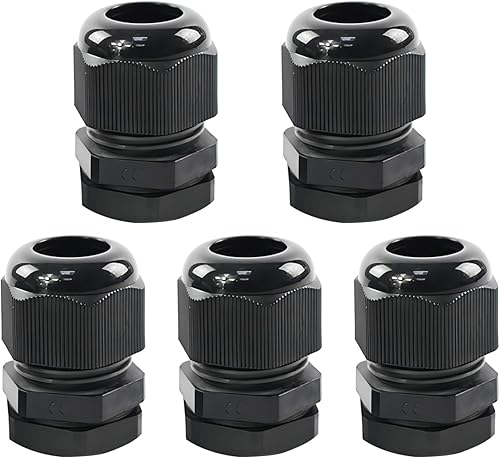 5 Pezzi PG16 Pressacavi, Pressacavi Connettori Impermeabile, Pressacavi Impermeabili, Nylon Connettori Pressacavi Elettrici, Protezione per Fili - Honorern