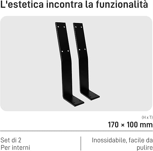 2 x supporti per schienale, per un montaggio senza problemi su panchine, letti e simili - Honorern