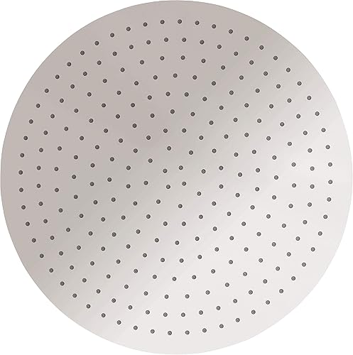 Soffione doccia Techna con 1 getto, rotondo, cromato, diametro 22 cm, con giunto sferico, gommini anticalcare, filettatura standard: 1/2', doccia a pioggia Wellness, 72287 2 - Honorern