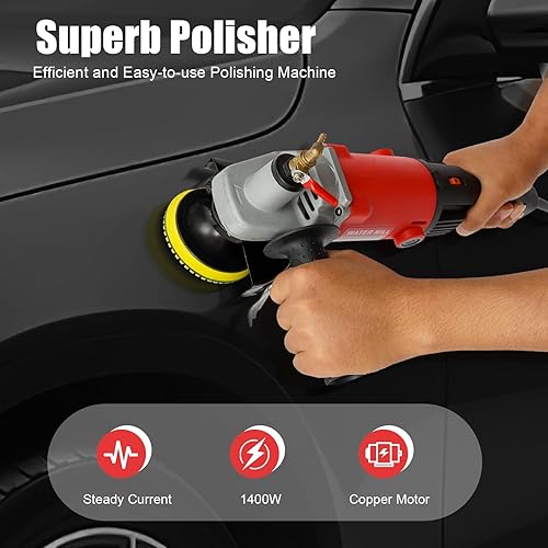 1400W Professionale Levigatrice per Pavimenti in Pietra - Lucidatrice a Umido per Granito, Marmo, Cemento - Smerigliatrice Acqua 220V - Honorern