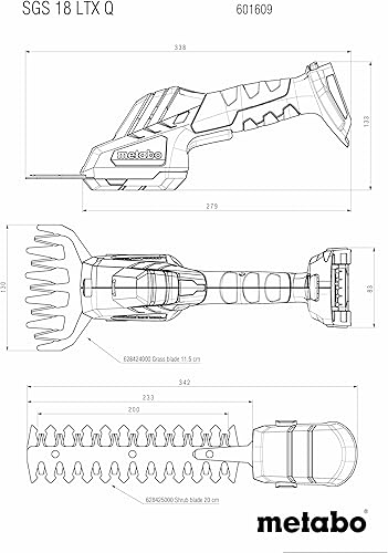 TIJERAS CORTASETOS/CORTACÉSPED DE BATERÍA Con batería de Litio 18 V - SGS 18 LTX Q - Honorern
