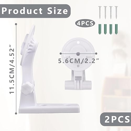 2 supporti da parete per fotocamera, supporto da parete, compatibile con Tapo C220, Reolink E1, Pro Reolink E1, Tapo C225, angolo regolabile di 180 gradi di rotazione - Honorern