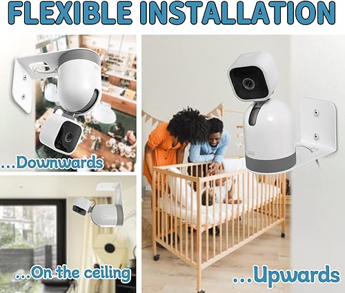 Universale Supporto da Parete/Soffitto - compatibile con Blink Mini Pan Tilt Indoor Camera/TP-link, Accessori Metallico Addensato Base Staffa Bracket per Camera Interna - Honorern