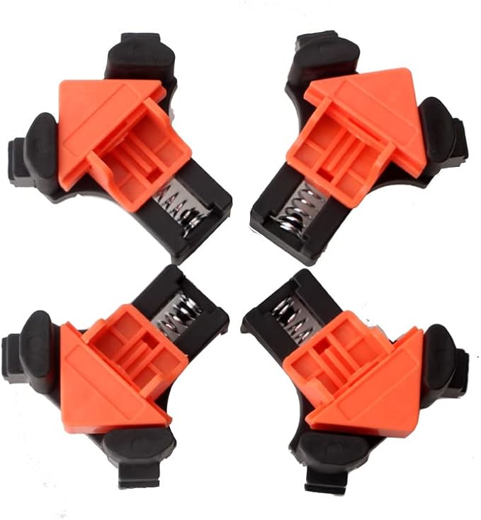 4 morsetti ad angolo retto a 90 gradi fai da te in legno strumento di posizionamento per la lavorazione del legno, perforazione e realizzazione di armadietti - Honorern