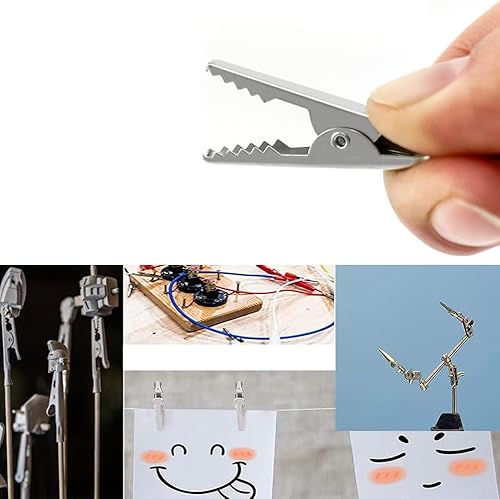 Morsetti Coccodrillo in Metallo, Clip Coccodrillo Elettronica, Morsetti a Coccodrillo, Coccodrillo Clip per Test in Metallo, Morsetti a Coccodrillo in Metallo Clip, per Test Elettrici Lavoro, 20PCS - Honorern