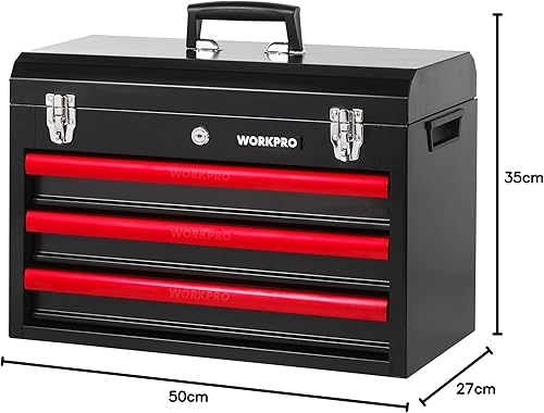 WORKPRO Cassetta degli Attrezzi da Lavoro Completa 408 Pezzi, Set di Attrezzi, Valigia Porta Utensili, Set Strumenti per Fai da Te - Honorern