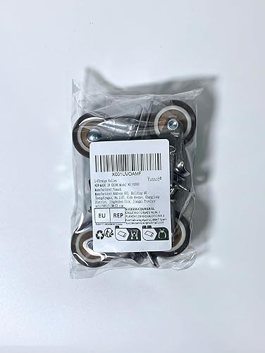 Ruote per Mobili con Piastra di Montaggio a L 4 Pezzi 1,25' Ruote per Carrello con Freno Ruote Piroettanti Gomma per Presepi Mobili Supporto per Fiori (2 con Freni+2 senza Freni) - Honorern