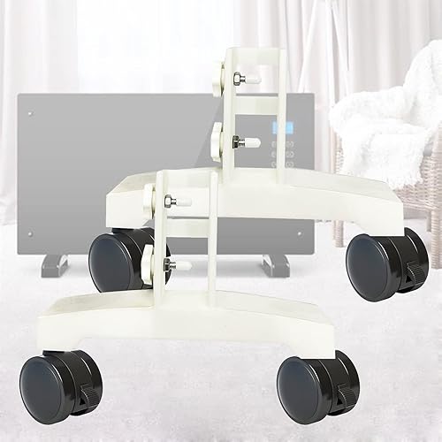 2 Piedini per Piedi Pannello Radiante Infrarosso, Piedini di Supporto Adatti per Pannello Infrarossi Riscaldamento, Radiatori Piatti per Uso Indipendente Riscaldamento Elettrico, 4 Ruote - Honorern