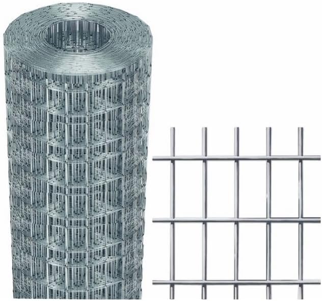 Rotolo MT 5 Rete Metallica ELETTROSALDATA E ZINCATA Maglia mm.50X75 per Recinzione EDILIZIA - cm.120 … - Honorern