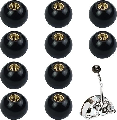 Manopola a Leva Sferica,Palla in Bachelite,Pomello a Leva in Bachelite a Sfera Rotonda,Maniglia Arrotondata 8 Pezzi M8x32mm Tokaneit - Honorern