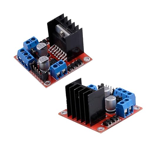 Scheda controller azionamento motore L298N Modulo driver motore passo-passo CC a doppio ponte H compatibile con Arduino - Honorern