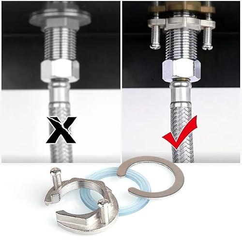 Kit Dado Montaggio del Rubinetto in Acciaio Inossidabile Accessori per il fissaggio del rubinetto per Evitare L'allentamento Dei Rubinetti Connettore Tipo Dado a Foro sSingolo 31 mm - Honorern