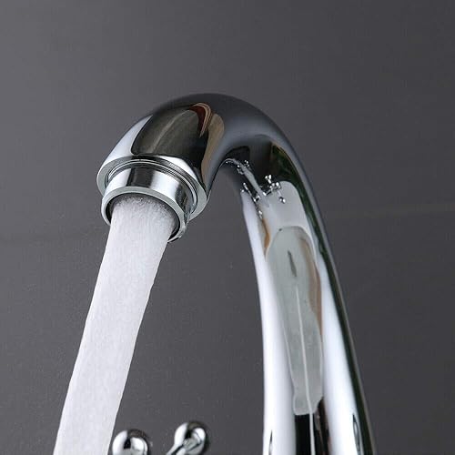 Rubinetto per lavandino in stile retrò, con manici a croce, cromato - Honorern