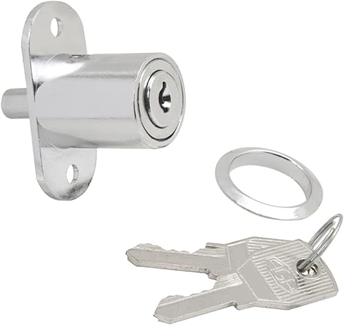 3030055-Serratura per porta scorrevole con pulsante cromato, 347/27 mm - Honorern