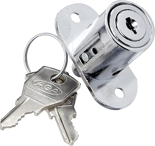 3030055-Serratura per porta scorrevole con pulsante cromato, 347/27 mm - Honorern