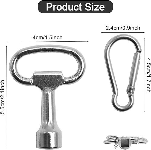 Set di 3 Chiavi per Radiatore, Chiave Quadrata da 8 Mm, per Aprire Contatori D'Acqua, Scarichi di Radiatori, Armadi Elettrici, Strumenti Idraulici - Honorern
