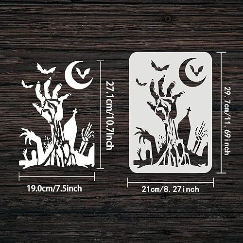FINGERINSPIRE Stencil per ragnatela 30 x 30 cm riutilizzabile ragnatela e ragno, stencil a tema Halloween per dipingere su pareti, tela, piastrelle, mobili e carta - Honorern