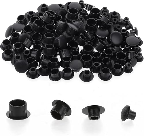 120 tappi di copertura per fori di perforazione, copertura per viti di colore nero, autoadesivo, per fori delle viti (5 mm/6 mm/8 mm/10 mm) (nero) - Honorern