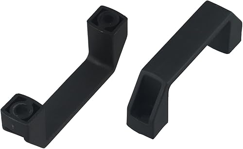Bebykilemi Maniglie rettangolari in plastica nera, maniglie per armadietti centrali, per cassetti, bagagli, macchinari, garage (180 mm) - Honorern
