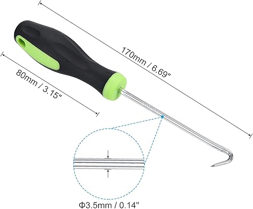 O-Ring 90 Gradi Gancio 170mm, Olio Guarnizione Guarnizione Precisione Cacciavite Estrattore Estrattore Rimozione Strumento, Verde - Honorern