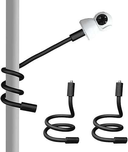 Supporto universale per fotocamera Eufy, Arlo, Ring Stick Up Cam/Pro, Reolink, supporto per baby monitor compatibile con altri baby monitor con fori per le viti da 1/4' (6,35 mm) (2 pezzi) - Honorern