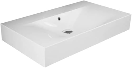 LAVABO SOSPESO DES SENZA FORO PER RUBINETTO L. 60 cm - Honorern