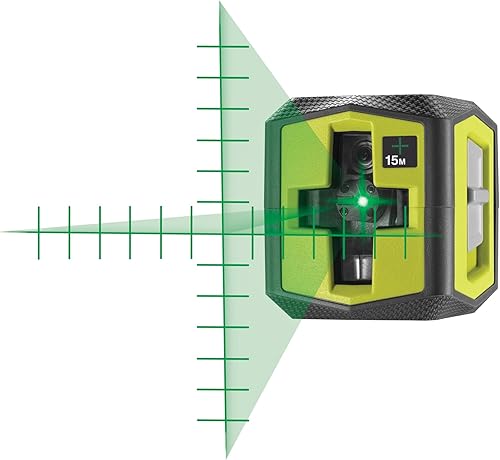 Ryobi RBCLLG2 Laser a Croce Color Verde, Livella Laser Autolivellante, con Filettatura da 1/4″, con Luce LED Inclusa - Honorern