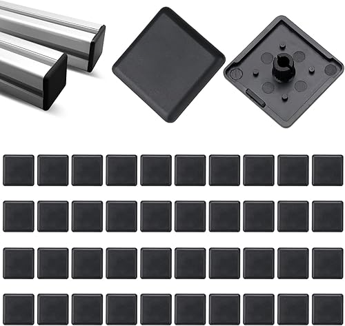 40 tappi di protezione per profili in alluminio, 30 x 30 cm, tappi di protezione per profili in alluminio, colore nero, per profili in alluminio industriale standard europei 3030 - Honorern