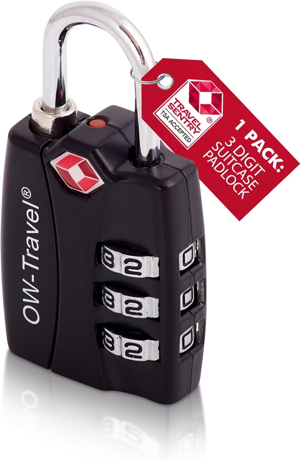 Lucchetto Combinazione Aprire Alert Indicatore TSA per Valigie e Bagagli. Lucchetto con Combinazione per Armadietto Palestra. Nero 1 Pezzo - Honorern