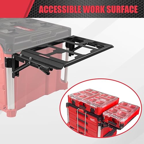 Supporto pieghevole compatibile con Milwaukee Packout Toolbox, spazio laterale per il tuo sistema di imballaggio - Honorern