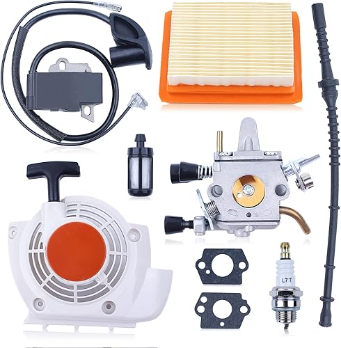 Carburatore Puleggia Rinculo Starter Kit, Per Stihl Fs120 Fs250 Fs200 Fs350 Fs300 Trimmer, Avviamento a strappo 4134 080 2101, Carburatore 4134 120 0603, Bobina di accensione 4134 120 0603 - Honorern