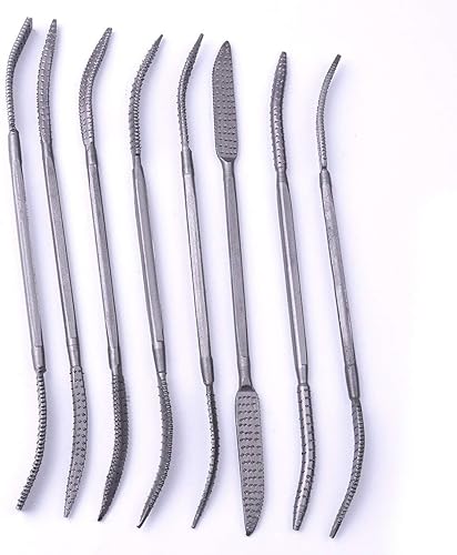 8 PZ 5.5 X 200mm Doppia Estremità Riffler Legno Rasp File Set Lavorazione Del Legno Intaglio Rasatura Rasatura Utensili - Honorern