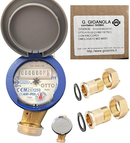 Contatore per Acqua Gioanola da 3/4 asciutto USF OTTO-F/20 Q3 4,0 R80 130 T50 C/COP - Honorern