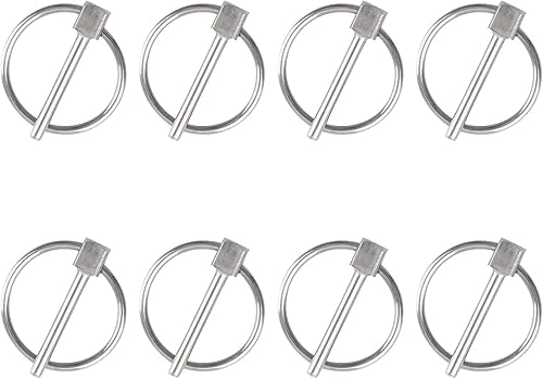 Lynch, 8 perni di sicurezza rotondi in acciaio inox, diametro 3 mm, perni di fissaggio per rimorchio, perni di fissaggio per pista, fattoria, prato - Honorern