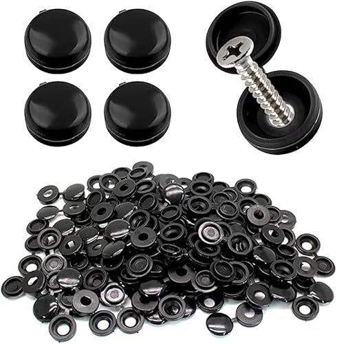 60 Pezzi Tappi Di Copertura Per Viti, Tappi Di Copertura Per Viti A Cerniera In Plastica, Tappi A Vite In Plastica Per Viti Numero 6, Per Mobili, Armadi, Scaffali, Nero (Nero) - Honorern