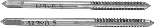 2 pcs/set metric macchina toccare acciaio ad alta velocità 3 flauti dritti filettatura della filettatura della vite (M3*0,5) - Honorern