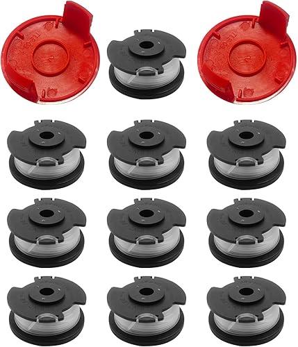 cimsfcor Bobina di ricambio per decespugliatore, Ein-hell GE-CT 18/28 Li, bobina di ricambio con copertura per bobina, per tagliaerba Ein-Hell GE-CT 18/28 Li GE-CT 18/28 Li TC (8 pezzi) - Honorern