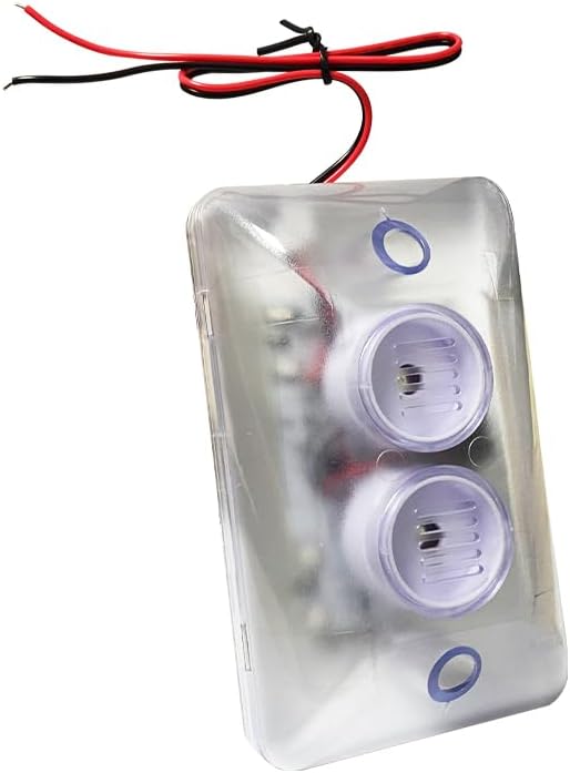 Sirena per flash tubolare cablato, 120 dB, allarme sonoro esterno da 12 Volt con luce LED rossa e blu lampeggiante per sistema di sicurezza domestico, protezione sistema di allarme - Honorern