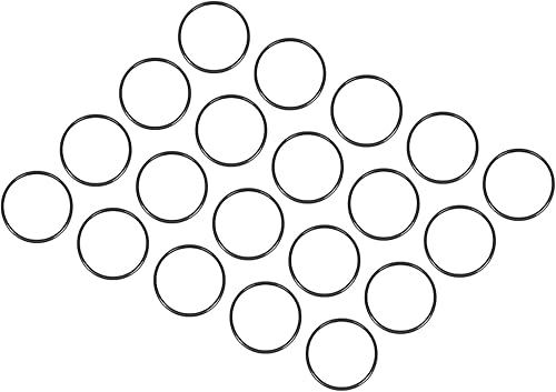 19mm x 17mm x 1mm Nitrile Gomma O-Rings x 20pz Rotondo Guarnizione Rondella per Rubinetto Idraulica Riparazione Sigillatura Connessione [Nero] - Honorern