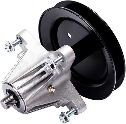 Gruppo Alberino del Piatto Tosaerba per Cub Cadet, Albero a Stella a 6 Punte, Puleggia Inclusa con Grasso Zerk (Silver) - Honorern