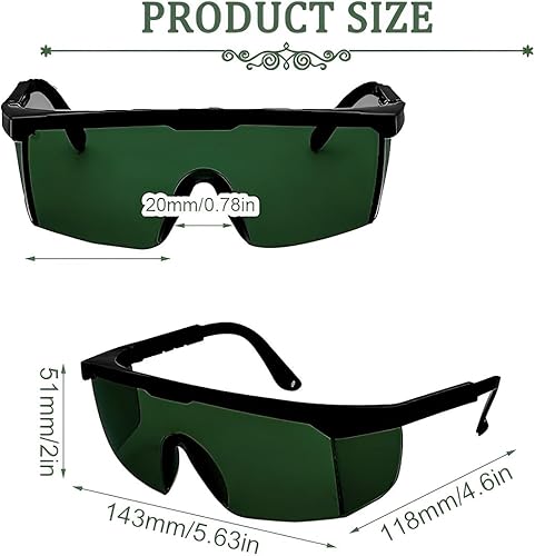 Occhiali di sicurezza，Occhiali protettivi laser, occhiali protettivi, occhiali protettivi, occhiali protettivi, occhiali protettivi laser, protezione UV (2 paia) - Honorern