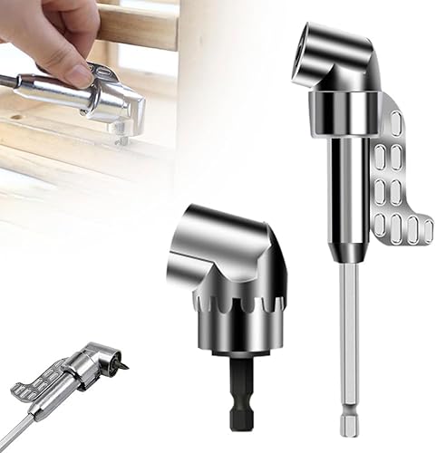 Confezione da 2 inserti per avvitatore a batteria, attacco angolare a 90 gradi per avvitatore a batteria, attacco angolare da 1/4 pollici per avvitatore a batteria, cambio angolare per viti e - Honorern