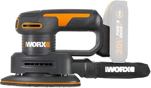 WORX WX822.9 18V (20V Max) Levigatrice per dettagli senza fili - (solo strumento, batteria e caricabatterie venduti separatamente) - Honorern