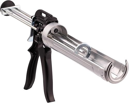 Pistola professionale per cartuccia per tutte le cartucce di tenuta e colla da 310 ml, rapporto di spinta di 26:1, pressa rinforzata con telaio girevole e pistone con tre aste - Honorern
