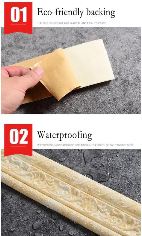 Bordi Greche Pannelli Adesivi Bordo Adesivo per Pareti Striscia Adesiva Muro Decorativa Greca Adesiva per Parete viola chiaro 4 X 230cm（2pcs） - Honorern