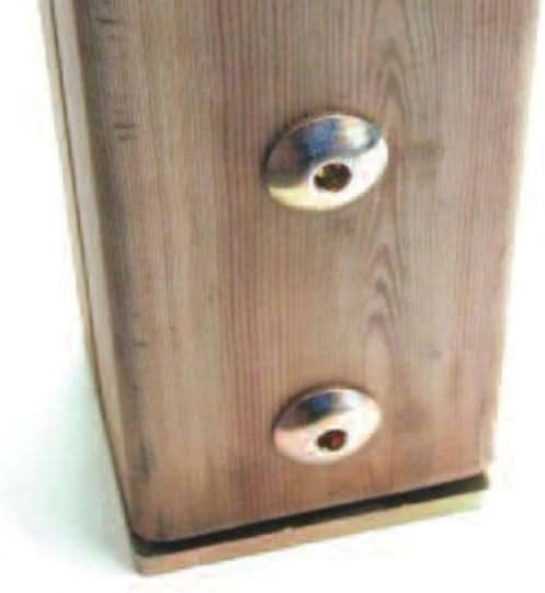 Supporto a scomparsa per travi, portapilastro a T con lama interna per montanti SPESSORE 8 MM - Honorern