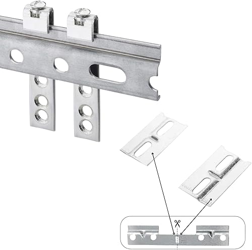 Evotrade KIT da 2 - COPPIA Attaccaglia Gancio REGOLABILE per Mobili PENSILI o Specchiere + piastrina staffa per fissaggio al muro - Honorern
