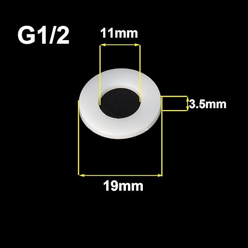 20 Pezzi Rondelle Della Doccia Guarnizione, 19mm Rondelle Silicone Piatte, Guarnizioni per Tubi Flessibili, Per Tubo, Rubinetto Dell'acqua(G 1/2') - Honorern