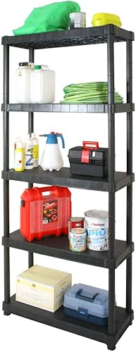 SCAFFALI IN RESINA SCAFFALE 5 RIPIANI CM.90X40X188H - Honorern